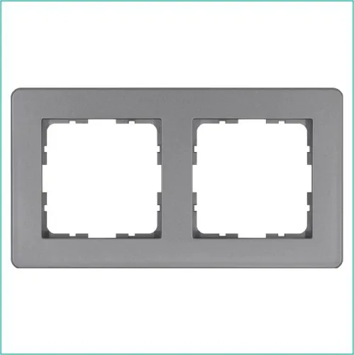 Рамка 2-м G-Flex алюм. Jasmart G1102S