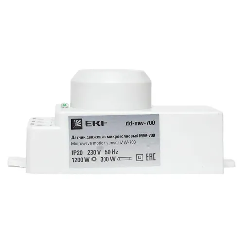 Датчик движения микроволновый MW-700 1200Вт 360град. до 10м IP20 бел. PROxima EKF dd-mw-700 фото 6