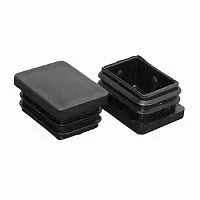 Заглушка внутренняя для трубы 20х40мм пластик черн. (уп.4шт) Tech-Krep/Zitar 150031