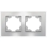 Рамка 2-м Афина стеклянная серебр. UNIVersal 2267