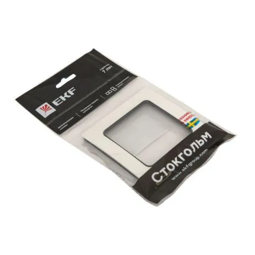 Рамка 1-м Стокгольм бел. с линией цвета черн. PROxima EKF EXM-G-304-10 фото 6