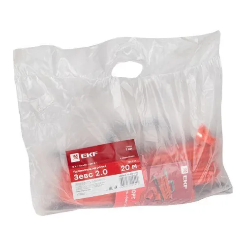 Удлинитель-шнур на рамке 1х20м с заземл. 16 IP20 Зевс 2.0 3.5кВт ПВС 3х1 PROxima EKF USRB02-16-310-1-20 фото 5