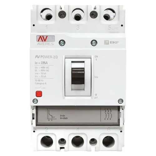 Выключатель автоматический 3п 225А 35кА AV POWER-2/3 TR AVERES EKF mccb-23-225-TR-av фото 5