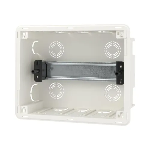 Щиток встраиваемый 8мод. IP41 с тонированной дверцей с 2 шинами PEN на 6 и 8 отверст. бел. DKC F08B1WD фото 2