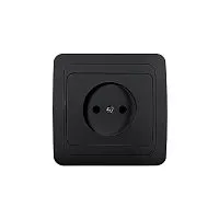 Розетка 1-м CLASSICO 2022B черн. IN HOME 4690612061092