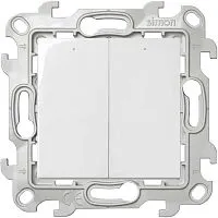 Выключатель 2-кл. 1п 2мод. СП Simon 24 10А IP20 с подсветкой механизм бел. Simon 2450392-030