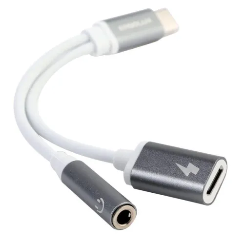 Адаптер звук+зарядка ELX-CSA02-C01 Type C 2 Type C-3.5мм 8см блистер бел. ERGOLUX 15291 фото 3
