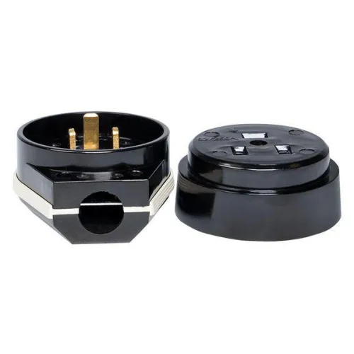 Разъем 1-м ОП РШ-ВШ 32А IP20 250В 2P+PE карболит. черн. PROxima EKF AS-250-O-03 фото 5