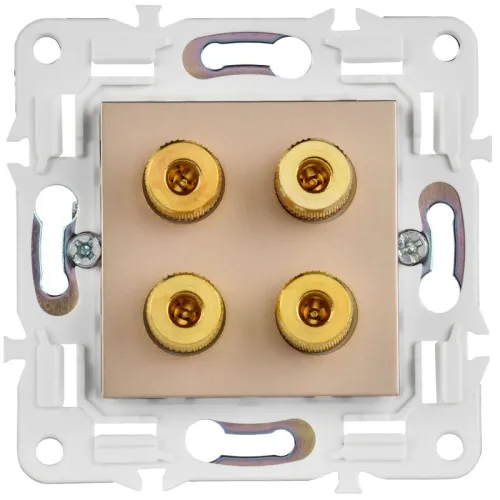 Аудиорозетка 4-м SKANDY SK-A01Sa песочн. IEK SK-S40-K98 фото 4