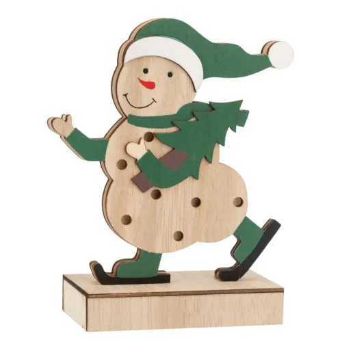 Фигура деревянная "Снеговик" 18см 5LED тепл. бел. 0.1Вт IP20 с подсветкой Neon-Night 504-017 фото 3