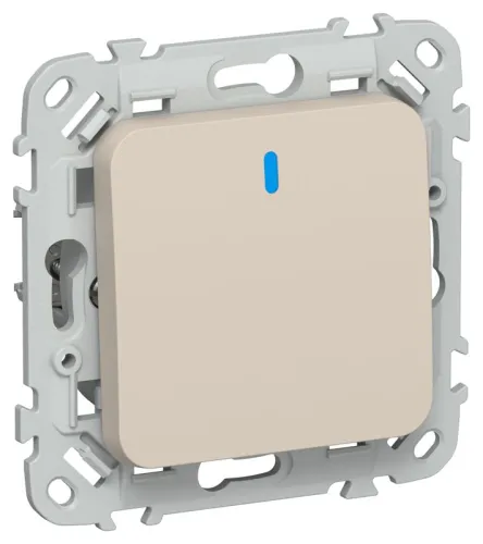 Выключатель 1-кл. СП FLITE ВС11-1-1-ФлЛ 10А с индикацией механизм льняной IEK FI-V10-1-10-1-K88