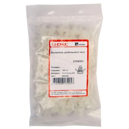 Держатель для хомутов d8.1 дюбельного типа (уп.100шт) DKC 2104300 фото 3