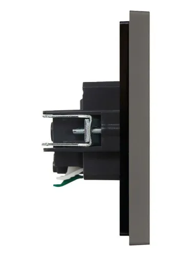 Розетка СП FORTE&PIANO FP313 16А с заземл. защ. шторки безвинт. крепл. сер. IEK FP-R14-16-1-K03 фото 4
