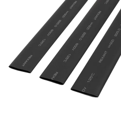 Трубка термоусадочная ТУТ нг 25.0/12.5 черн. 1м Rexant 22-5008 фото 3