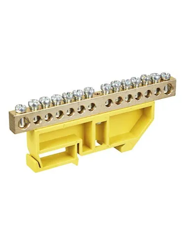 Шина PE "земля" на DIN-изол. ШНИ-8х12-14-Д-Ж IEK YNN10-812-14D-K05 фото 2