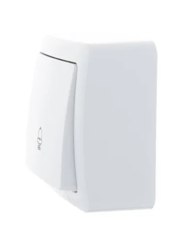 Кнопка звонка 1-кл. 1п ОП Viola 10А IP20 бел. LEZARD 751-0200-103 фото 2