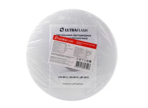 Светильник светодиодный LBS-8018 18Вт blanc настенно-потолочный Ultraflash 15139 фото 4