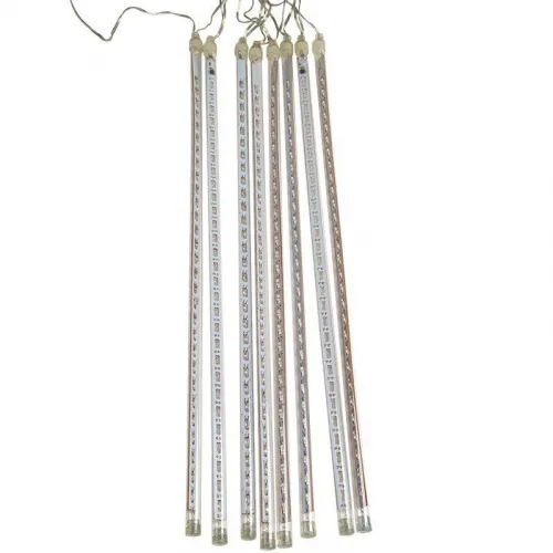 Гирлянда светодиодная "Тающая сосульки" 3.5м 8 сосулек х50см шаг 40см 8х30LED мультиколор 3.6Вт 220В IP20 с трансф. провод черн. Neon-Night 256-319-6 фото 4