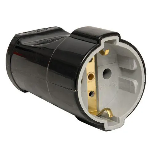 Гнездо штепсельное с заземл. черн. 16А 250В PROxima EKF ASG16-30-r