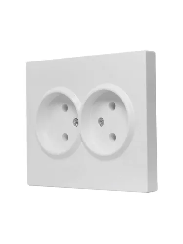 Розетка 2-м СП VESNA без заземл. ПБТ бел. LEZARD 742-0200-128B фото 4