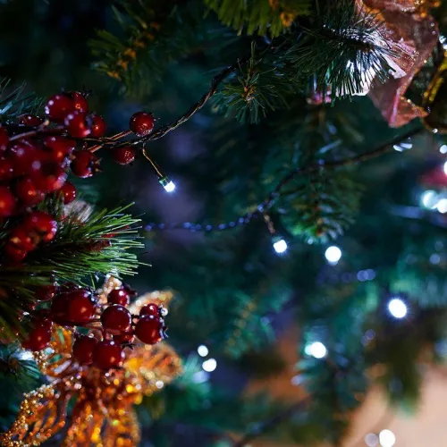 Гирлянда светодиодная "Твинкл Лайт" 20м 160LED бел. 8Вт 230В IP20 с контроллером 8 режимов провод ПВХ темн. зел. Neon-Night 303-115 фото 5