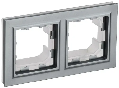 Рамка 2-м IP44 BRITE РУ-2-БрС-44 сталь IEK BR-M22-44-K46