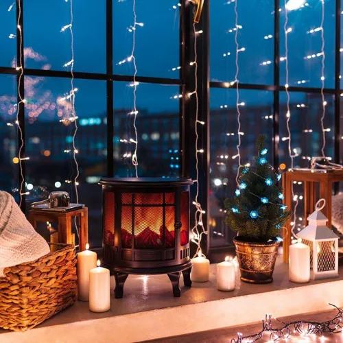 Камин светодиодный "Винтаж" 30х16х35.5см эффект живого огня USB и элементы питания 3хC (не в компл.) Neon-Night 511-032 фото 3