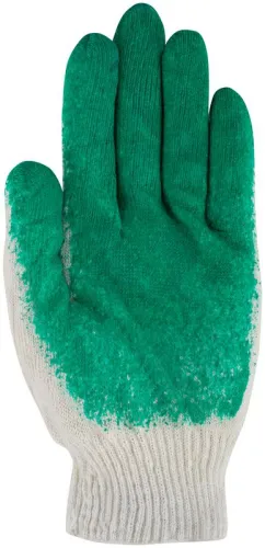 Перчатки вязаные с резиновой заливкой наладонника х/б 12470 фото 3