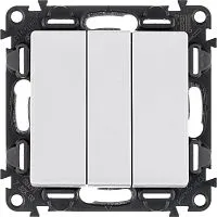 Выключатель 3-кл. СП Valena Life 10А IP20 250В 10AX с лицев. панелью винтов. зажимы механизм бел. Leg 752403