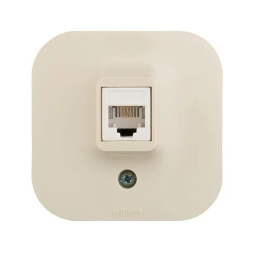 Розетка компьютерная 1-м ОП Quteo RJ45 кат.5E UTP сл. кость Leg 782254 фото 2