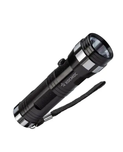 Фонарь ручной 1ВтLED 3xAAА корпус алюм. ремешок ручной КОСМОС KOS108B