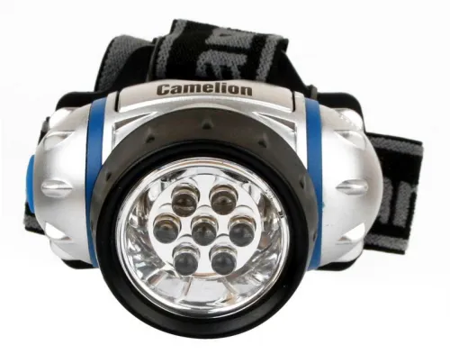 Фонарь налобный LED5310-7F3 (7LED 3 режима; 3хR03 в комплекте; метал.) Camelion 7534 фото 8