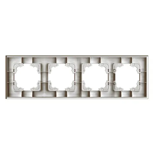 Рамка 4-м Афина стеклянная серебр. UNIVersal 2269 фото 2