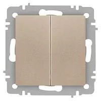 Выключатель 2-кл. СП Accent 6-104-04 10А IP20 250В AL/CU шампань Intro Б0063486