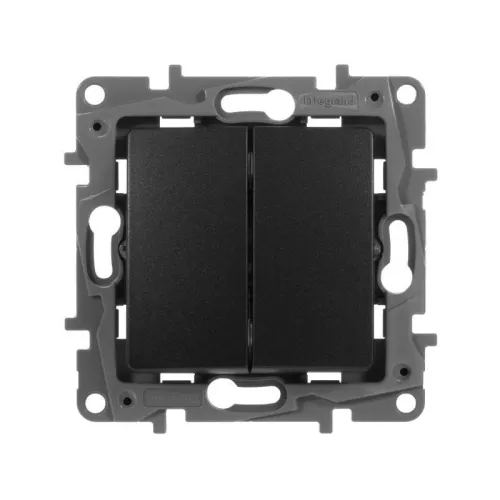 Выключатель 2-кл. СП Etika 10А IP20 250В 10AX авт. зажимы механизм антрацит IEK 672602 фото 2