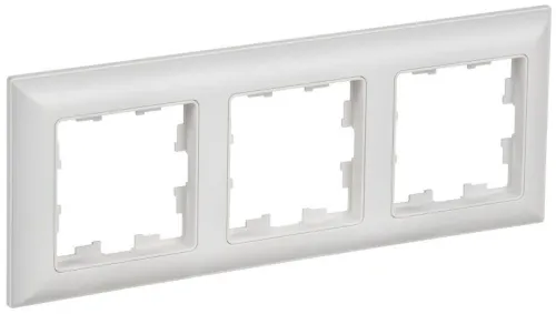 Рамка 3-м BRITE РУ-3-БрАБ арктич. бел./бел. IEK BR-M32-12-K91