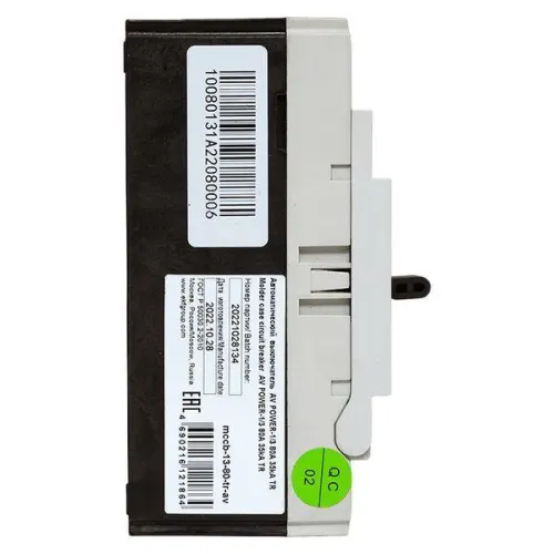 Выключатель автоматический 3п 80А 35кА AV POWER-1/3 TR AVERES EKF mccb-13-80-TR-av фото 6