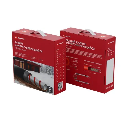 Кабель греющий саморег. Extra Line (комплект для труб) 15MSR-PB 8M (8м/120Вт) REXANT 51-0619 фото 5