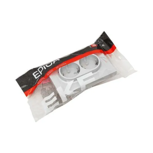 Розетка 2-м СП Эпика 16А с заземл. без защ. шторок с рамкой механизм алюм. EKF UP1-SOA-210 фото 8