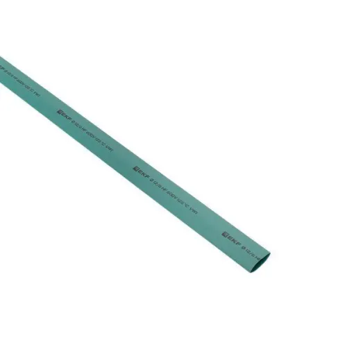 Трубка термоусадочная ТУТ нг 12/6 зел. 1м (уп.50м) PROxima EKF tut-12-j-1m