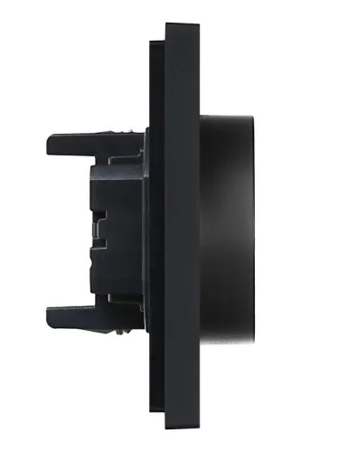 Розетка 2-м СП FORTE&PIANO FP124 16А с заземл. без защ. шторок безвинт. крепл. черн. IEK FP-R21-16-1-K02 фото 4