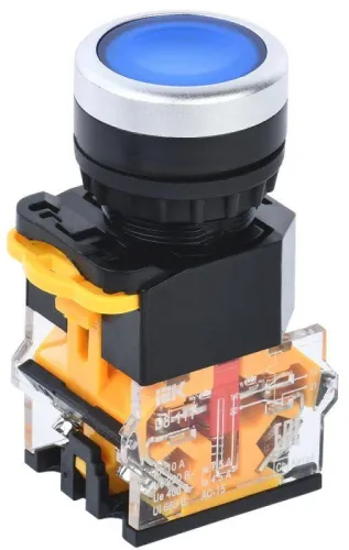 Кнопка D8-11T d22мм 1НО+1НЗ с фиксацией син. KARAT IEK BBT30-11T-3-21-K07