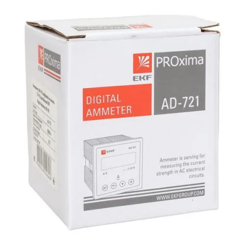 Амперметр цифровой AD-721 1ф на панель 72х72 EKF ad-721 фото 3