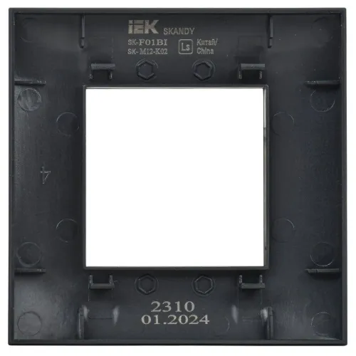 Рамка 1-м SKANDY SK-F01Bl черн. IEK SK-M12-K02 фото 5