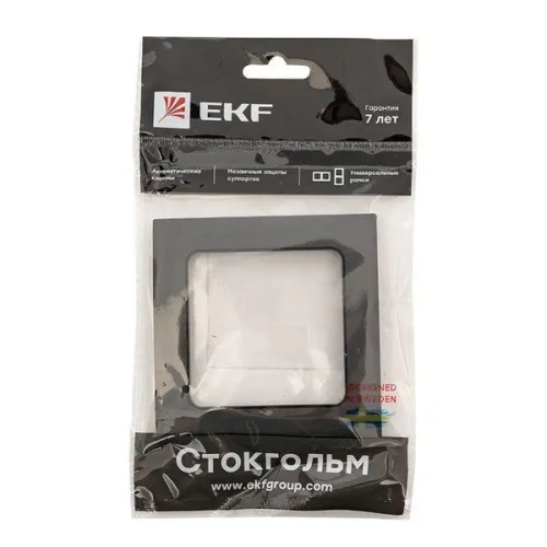 Рамка 1-м Стокгольм черн. PROxima EKF EXM-G-302-30 фото 3