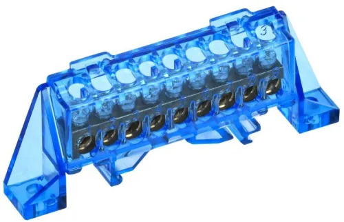 Шина нулевая N в комб. изол. "Стойка" 6х9-9-С TEKFOR IEK TF-NN10-09-DP-K07