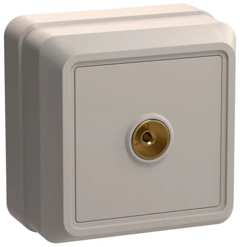 Розетка телевизионная TV 1-м ОП Октава РТВ20-ОКм IP20 крем. GENERICA EAO10-K33-DC