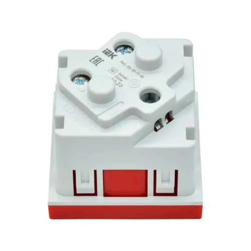 Розетка PRIMER 45град. с заземл. защ. шторки винт. зажим РКС-20-32-П-45 красн. IEK PR-KK40D-RSZH-2-2-45-K04 фото 4