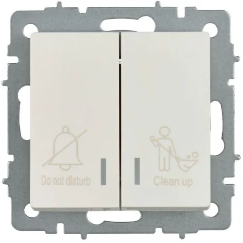 Выключатель 2-кл. BRITE 10А ВС10-2-9-БрЖ для отелей с индик. механизм жемчуж. IEK BR-V20-2-10-K36 фото 6