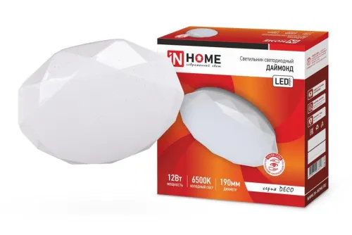Светильник светодиодный DECO ДАЙМОНД 12Вт 6500К 1080лм 230В 210х55мм IN HOME 4690612033617